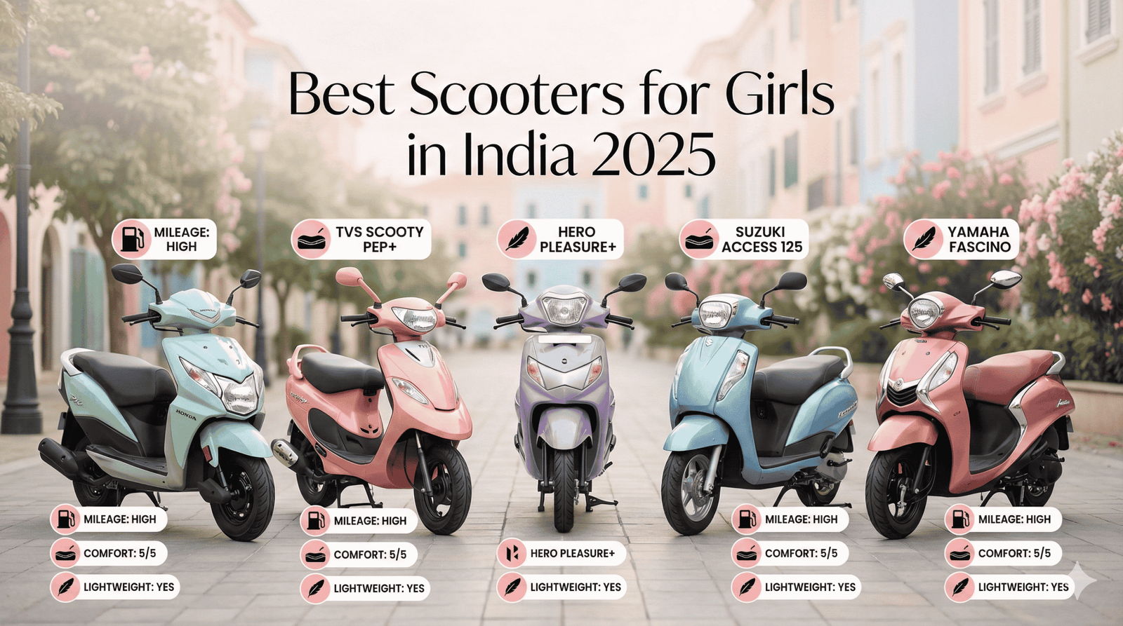 best scooters for girls in India 2025 review image