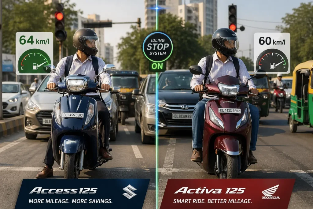 Suzuki Access 125 vs Honda Activa 125 mileage comparison 2026 – side by side scooter review India